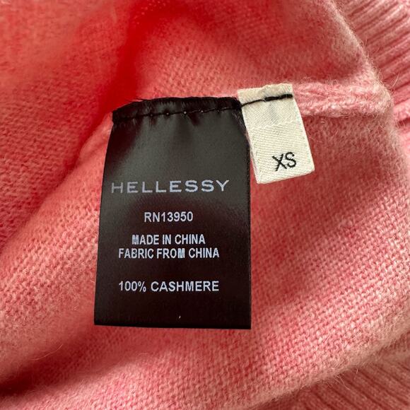 HELLESSY Colt Pink Cashmere Sweater with Shoulder Scarf Size Extra Small XS $850 - Picture 8 of 8